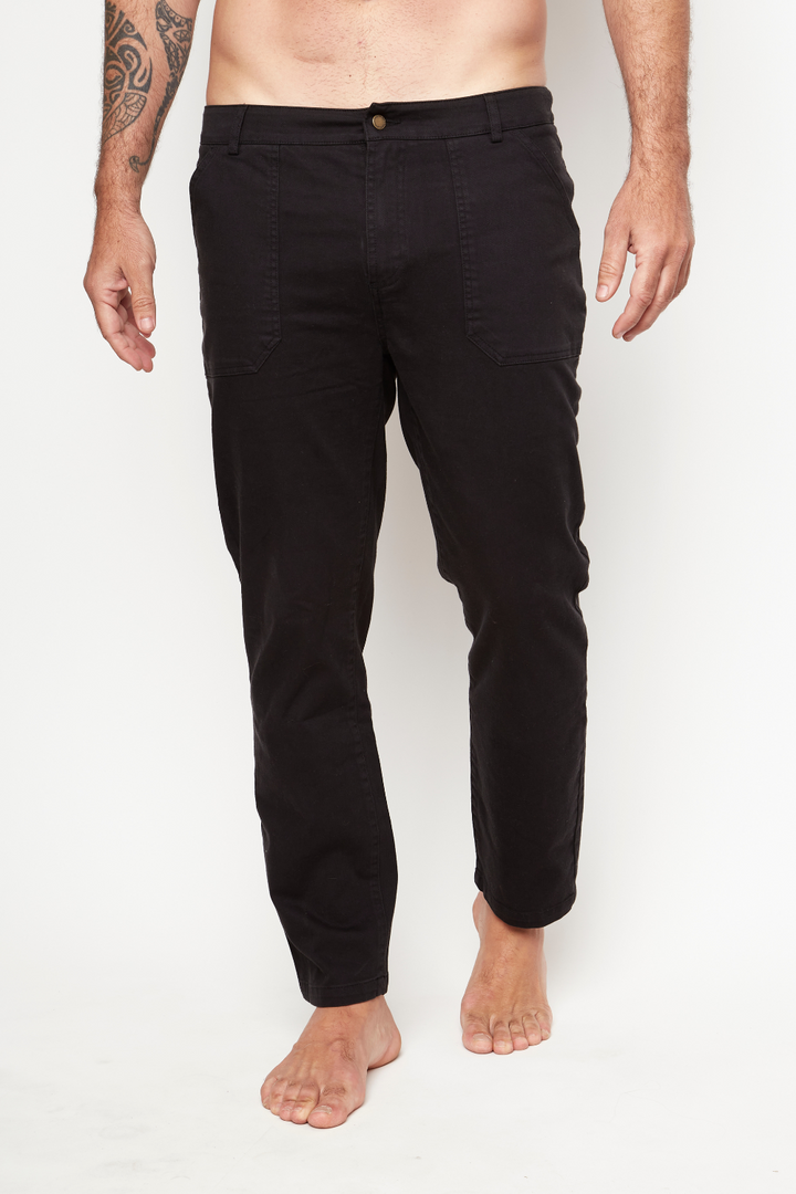 Pantalón Gres Orgánico Negro Hombre