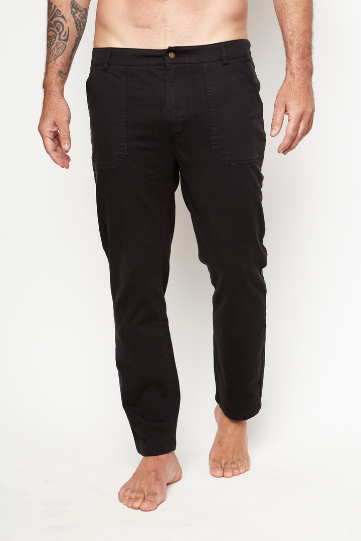 Pantalón Rea Orgánico Negro Hombre