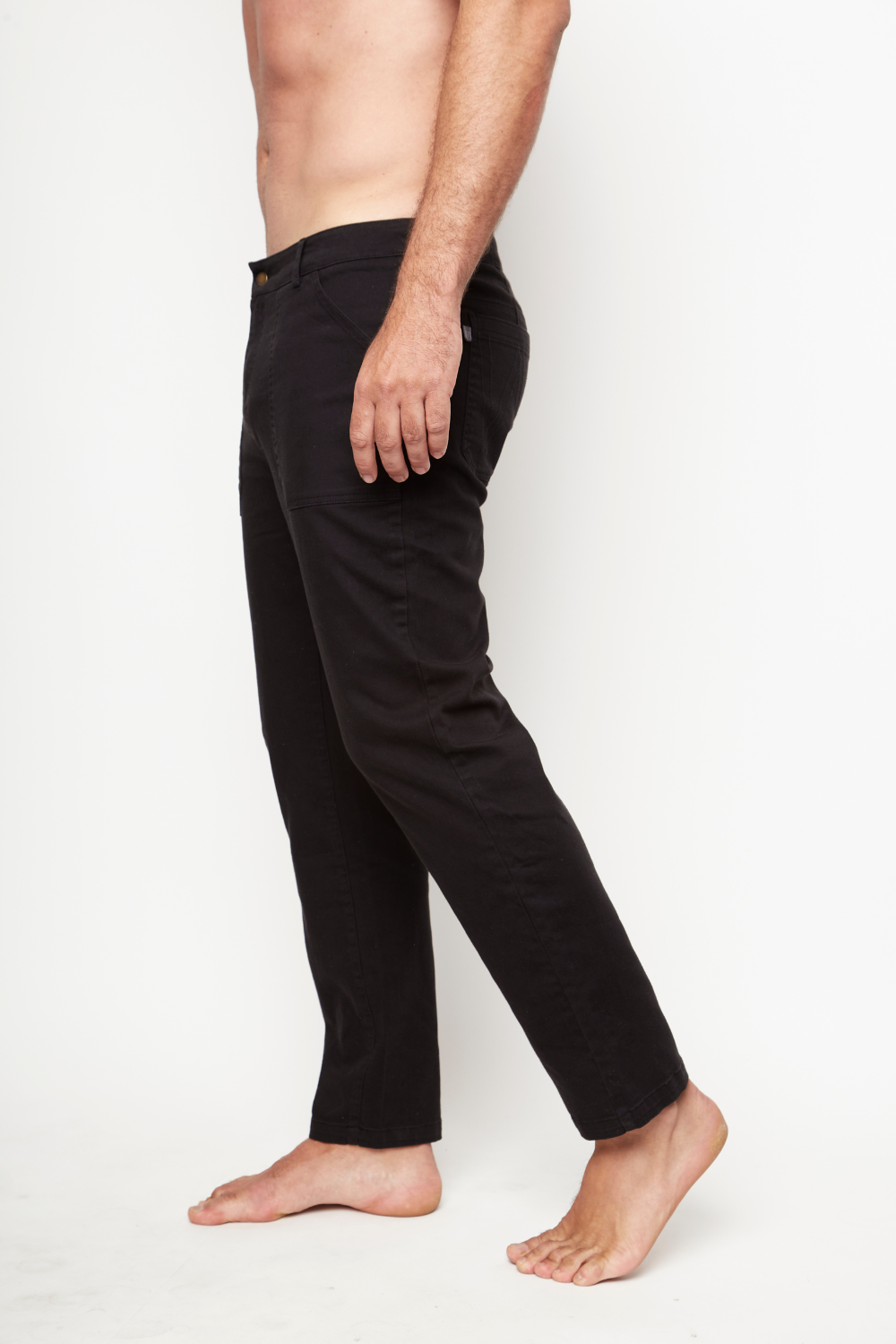 Pantalón Gres Orgánico Negro Hombre