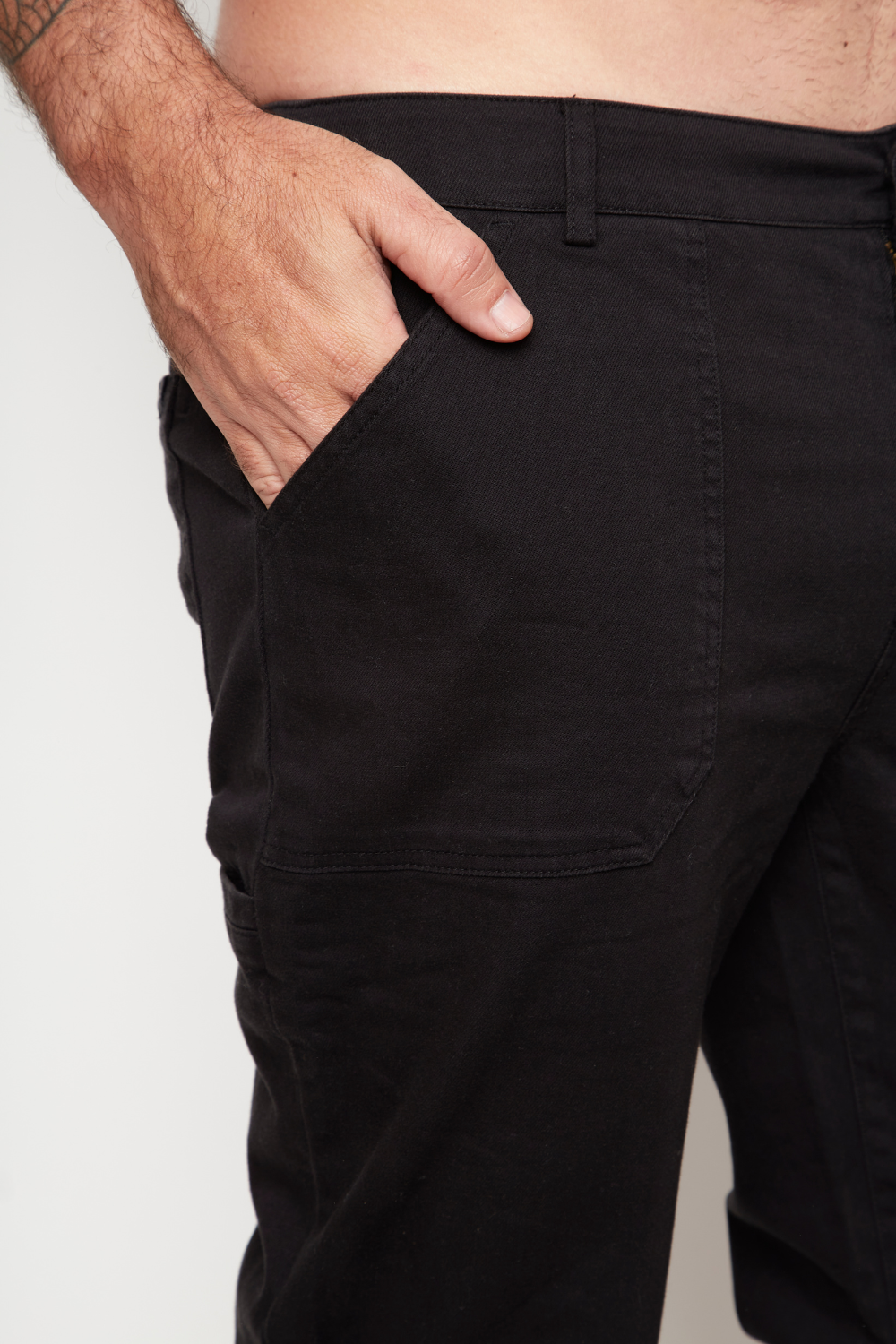 Pantalón Gres Orgánico Negro Hombre