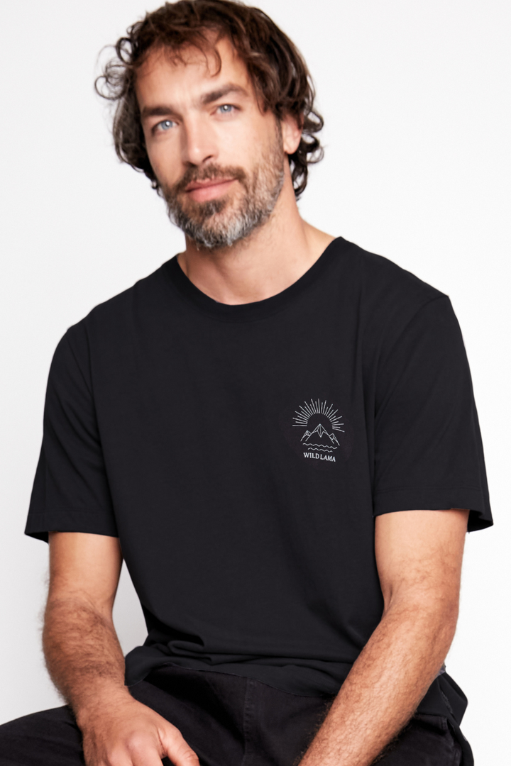 Polera Duna Orgánica Negra Hombre