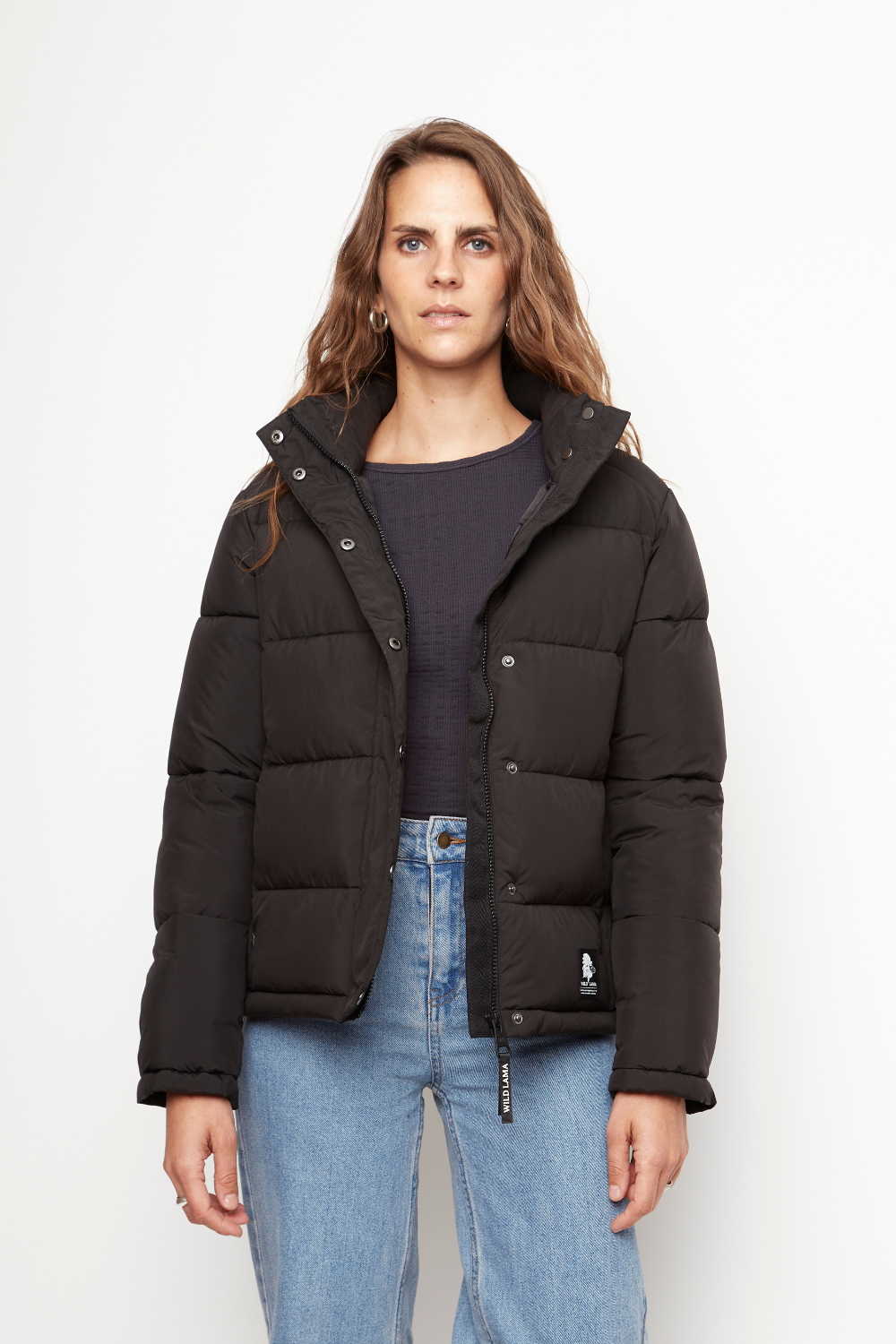 Parka Essential Puffa Reciclada Negro Mujer