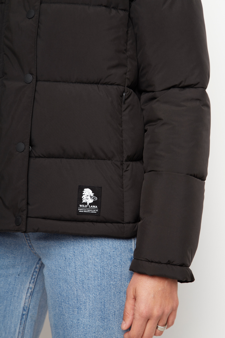 Parka Essential Puffa Reciclada Negro Mujer