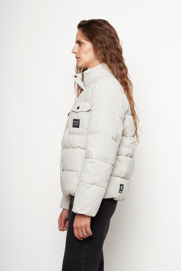 Parka Chic Puffa Orgánica Crudo Mujer