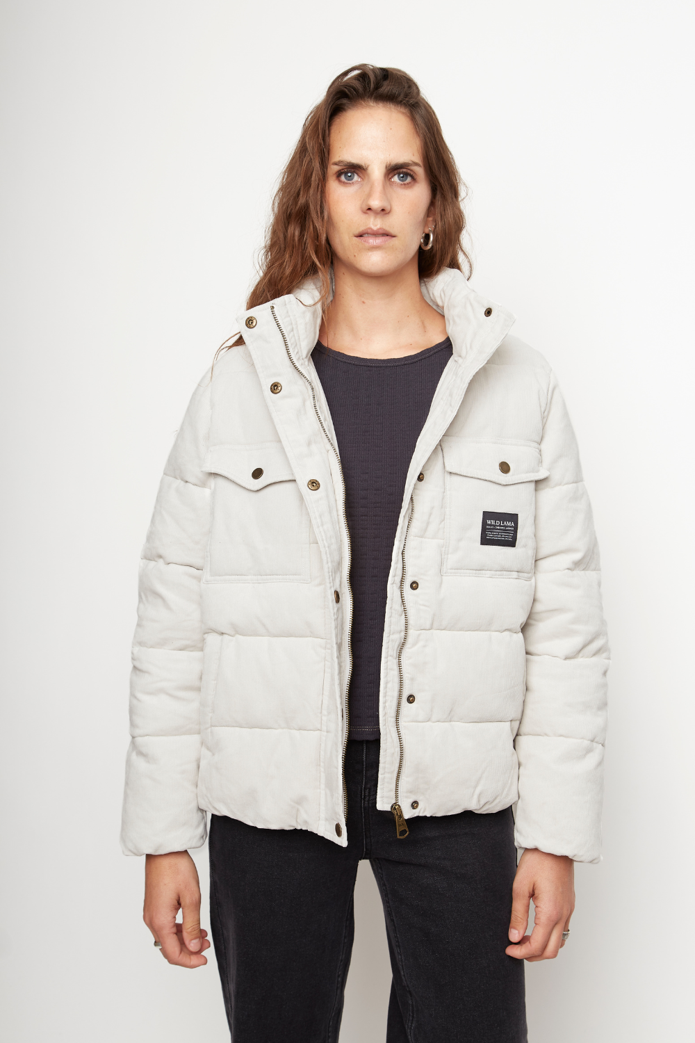 Parka Chic Puffa Orgánica Crudo Mujer