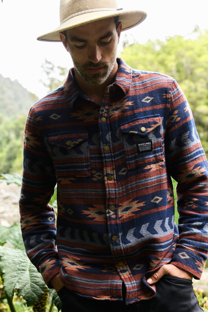 Camisa Serbal Orgánica Tribal Colores Hombre