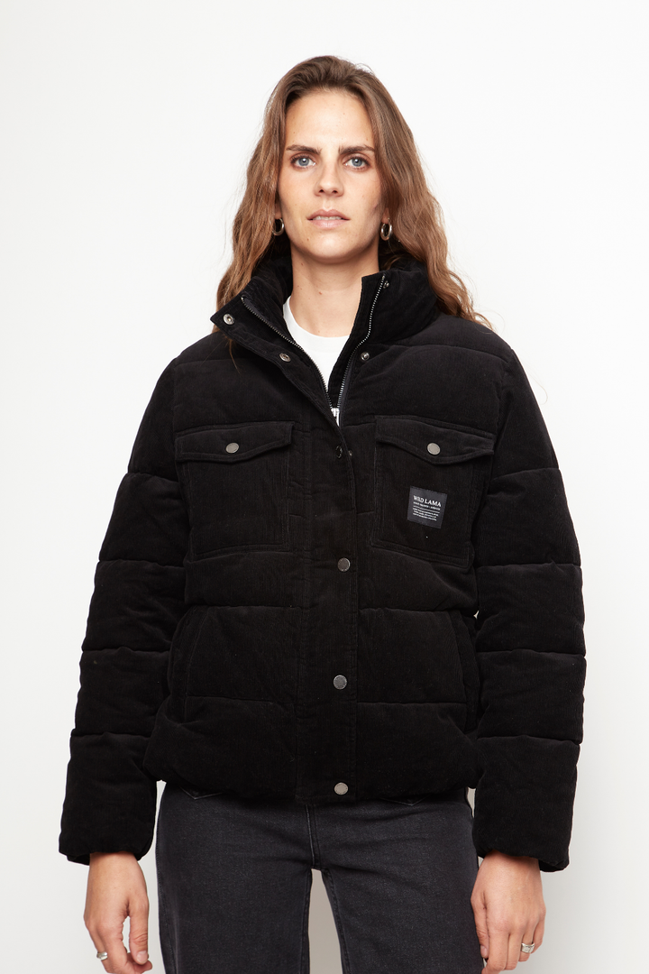 Parka Chic Puffa Orgánica Negra Mujer