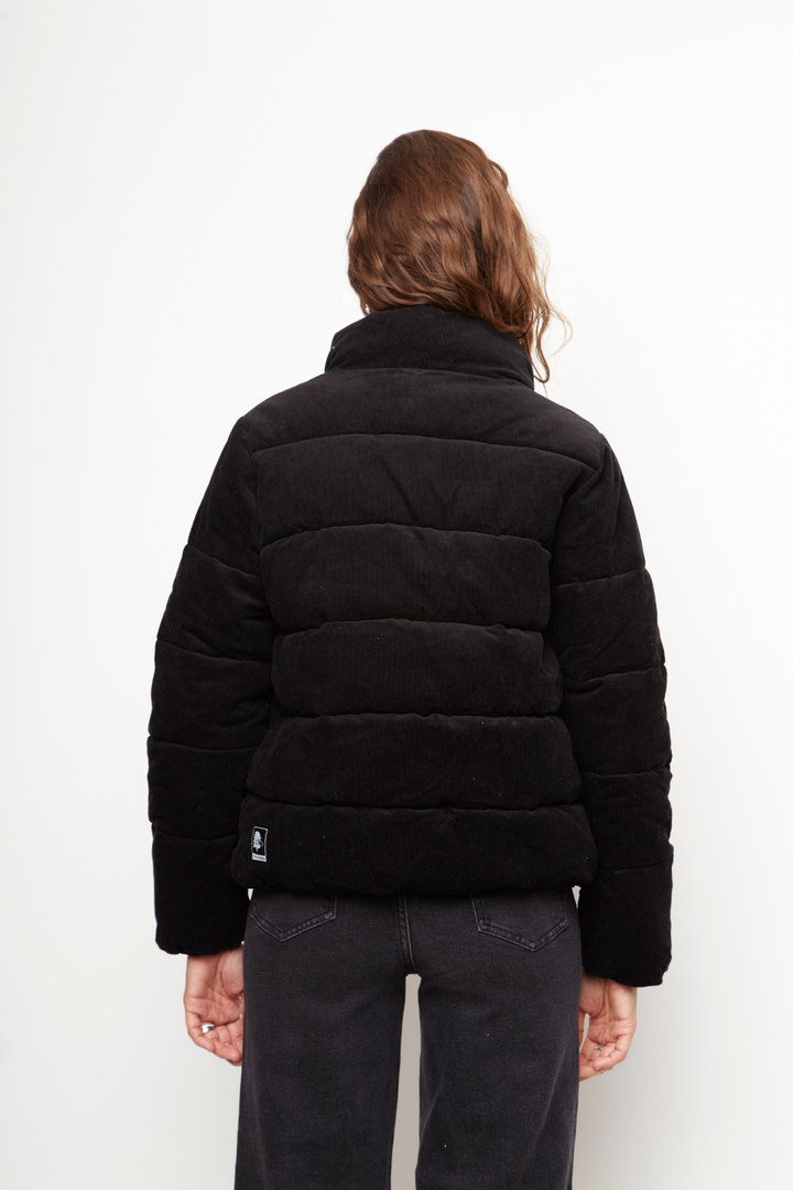 Parka Chic Puffa Orgánica Negra Mujer