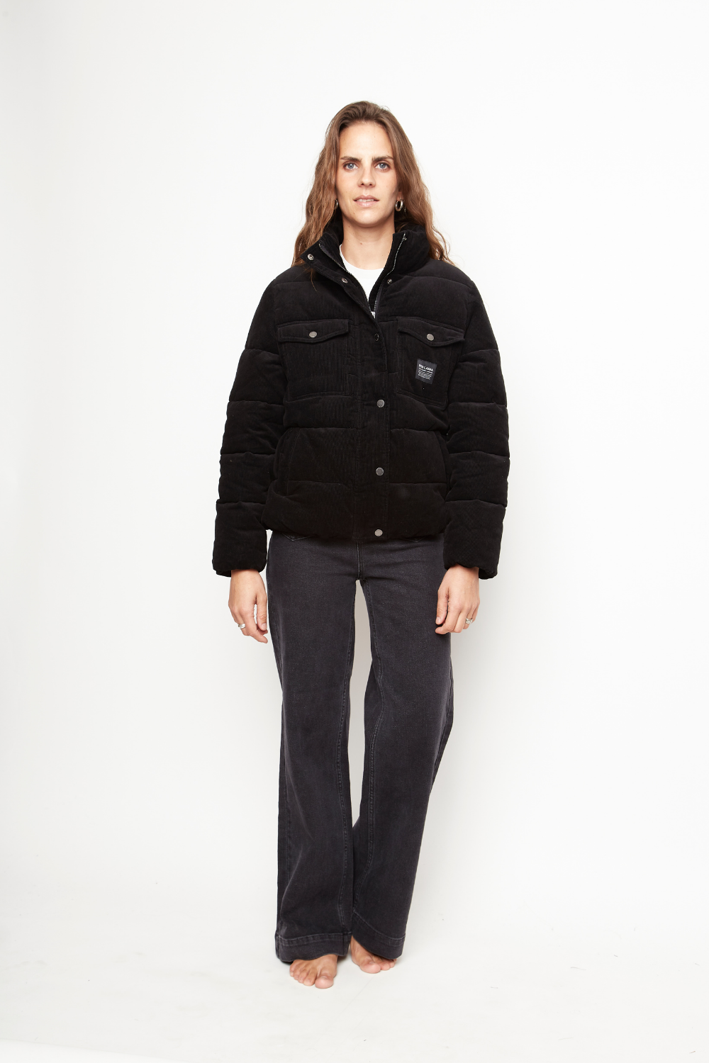 Parka Chic Puffa Orgánica Negra Mujer