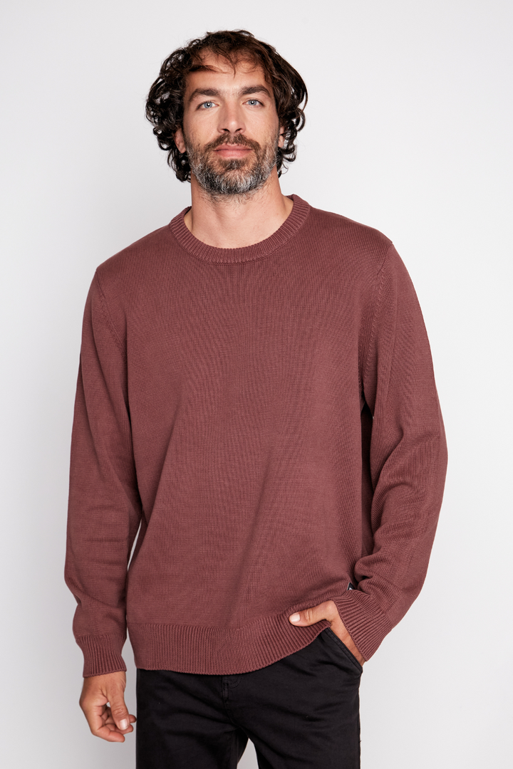 Sweater Tros Orgánico Burdeo Hombre