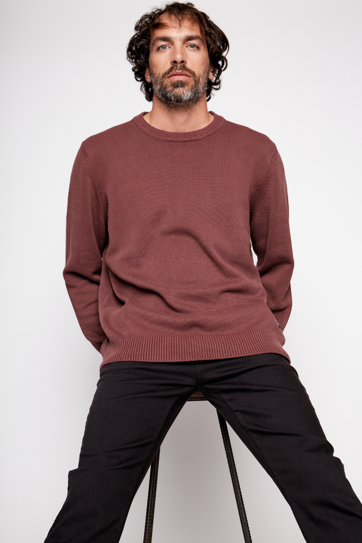 Sweater Tros Orgánico Burdeo Hombre