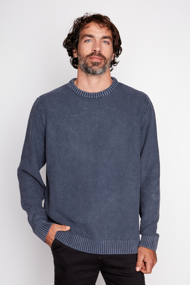 Sweater Rau Orgánico Azul Hombre