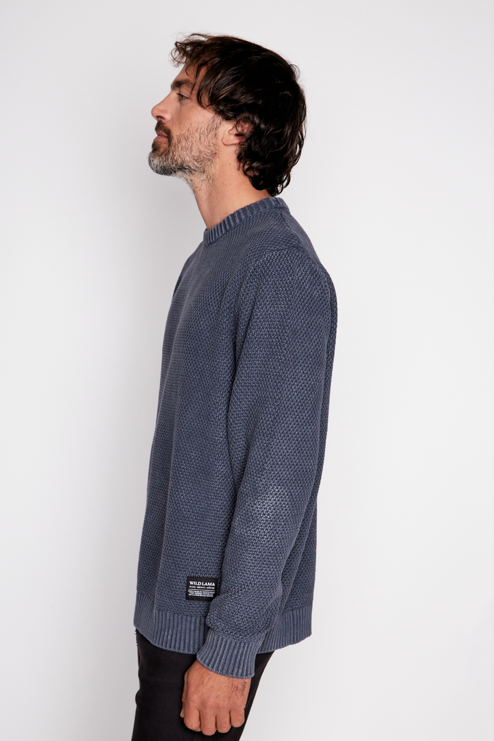 Sweater Rau Orgánico Azul Hombre