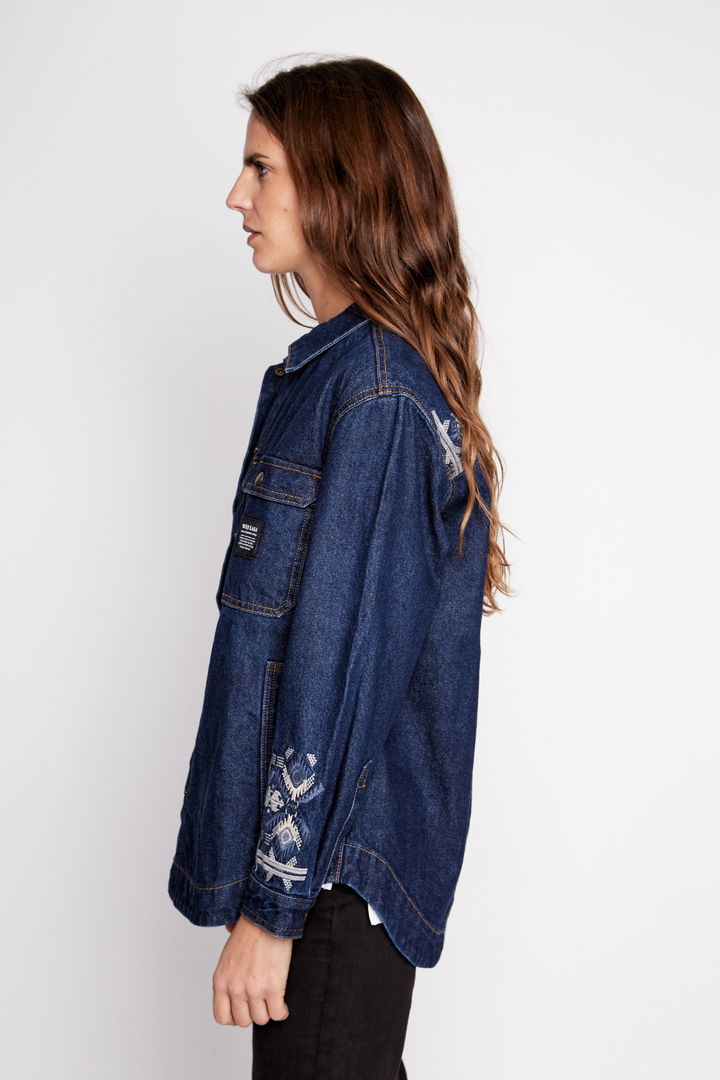 Chaqueta Armina Orgánica Blue Denim Mujer