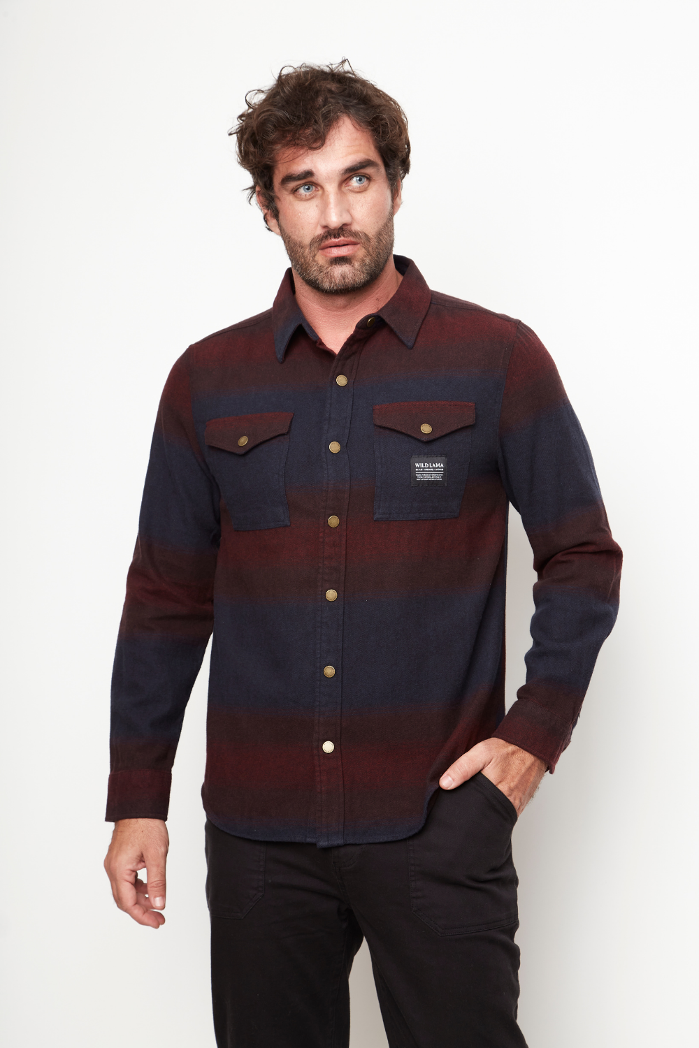 Camisa Serbal Orgánica Azul Hombre