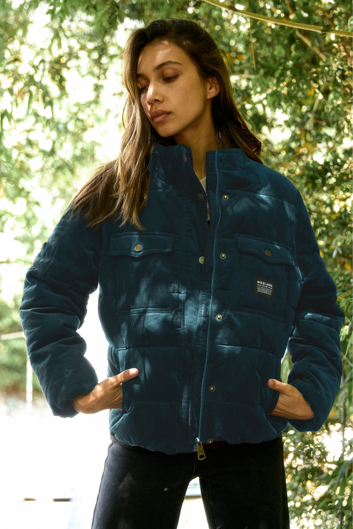 Parka Chic Puffa Orgánica Petróleo Mujer