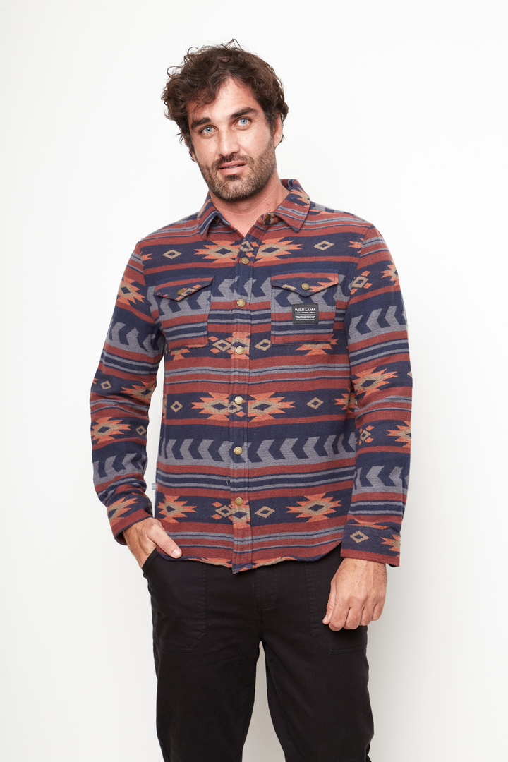 Camisa Serbal Orgánica Tribal Colores Hombre