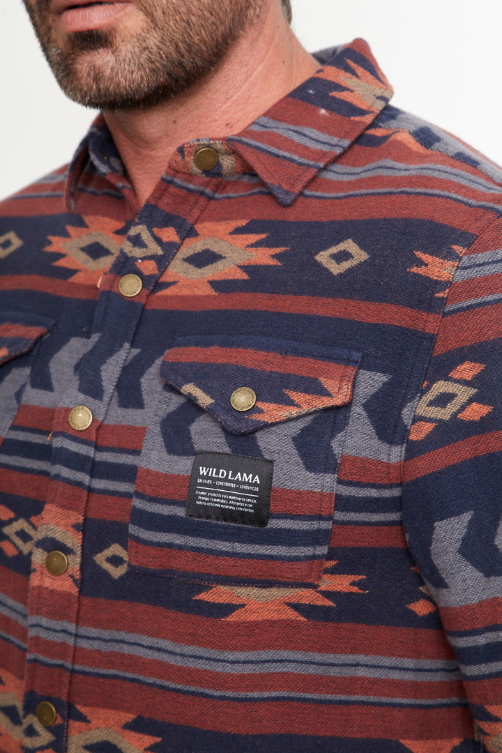 Camisa Serbal Orgánica Tribal Colores Hombre