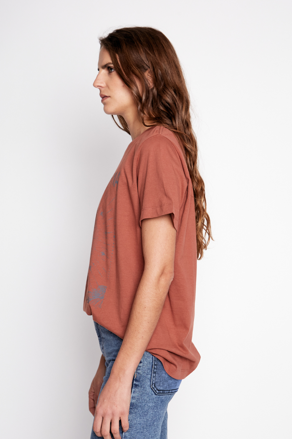 Polera Rovena Orgánica Terracota Mujer