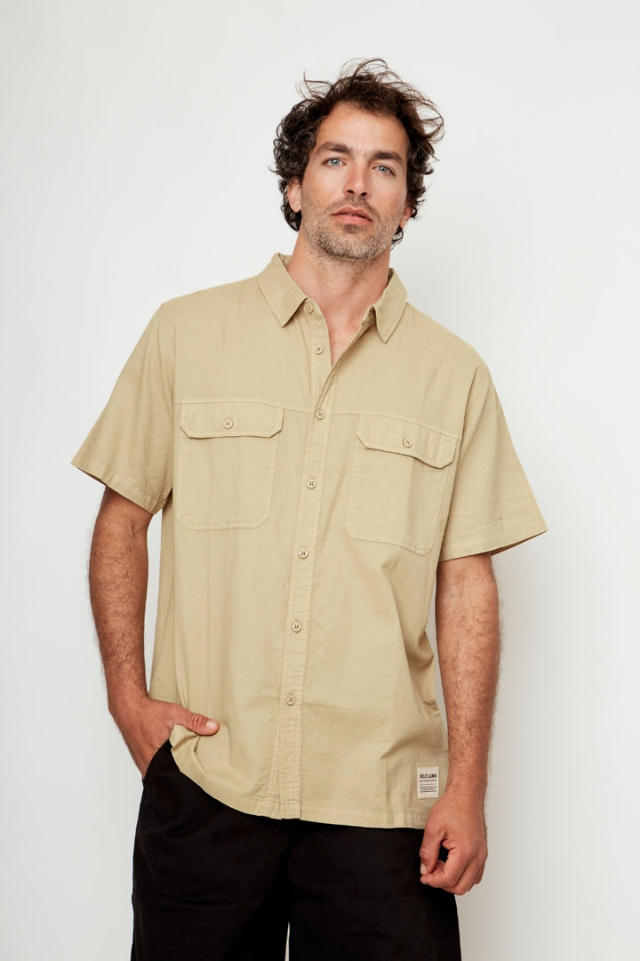 Camisa Camu Orgánica Camel Hombre