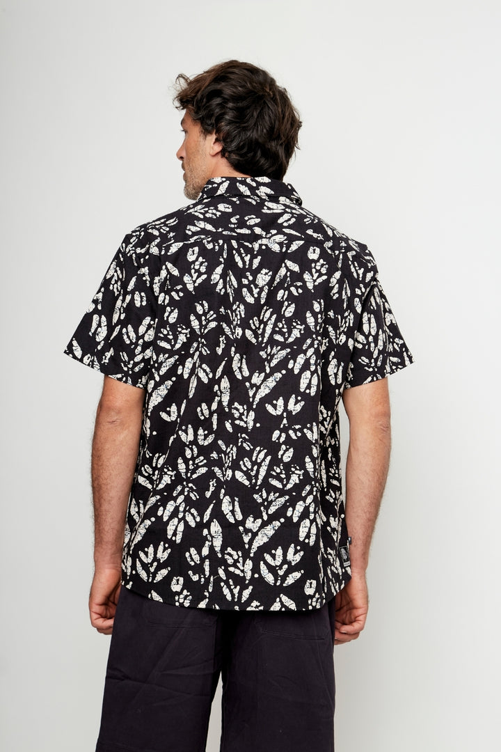 Camisa Esmo Orgánica Negra Print Hombre