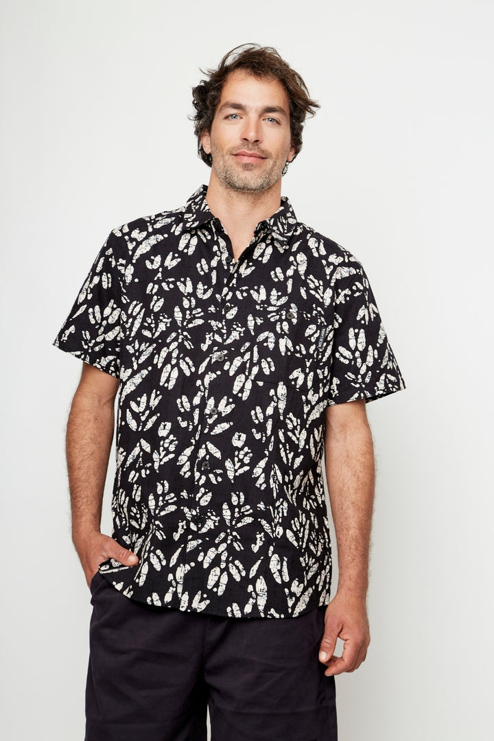 Camisa Esmo Orgánica Negra Print Hombre