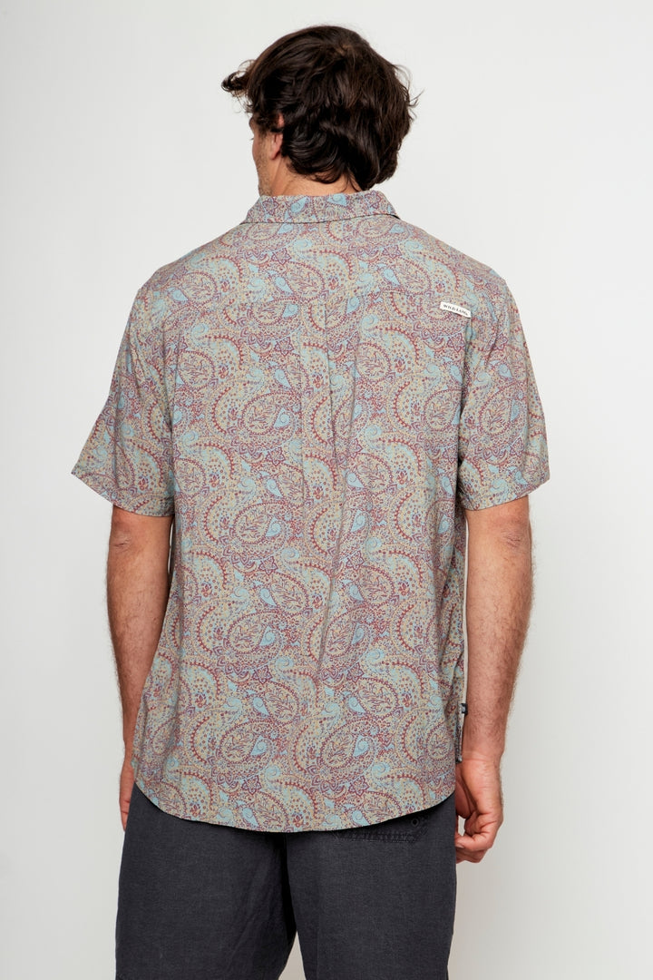 Guayabera Mero Paisley Celeste Hombre ECOVERO™