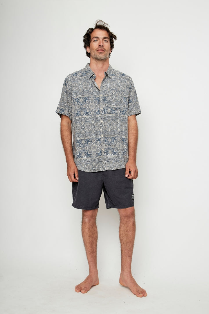 Guayabera Mero Tribal Crudo Hombre ECOVERO™