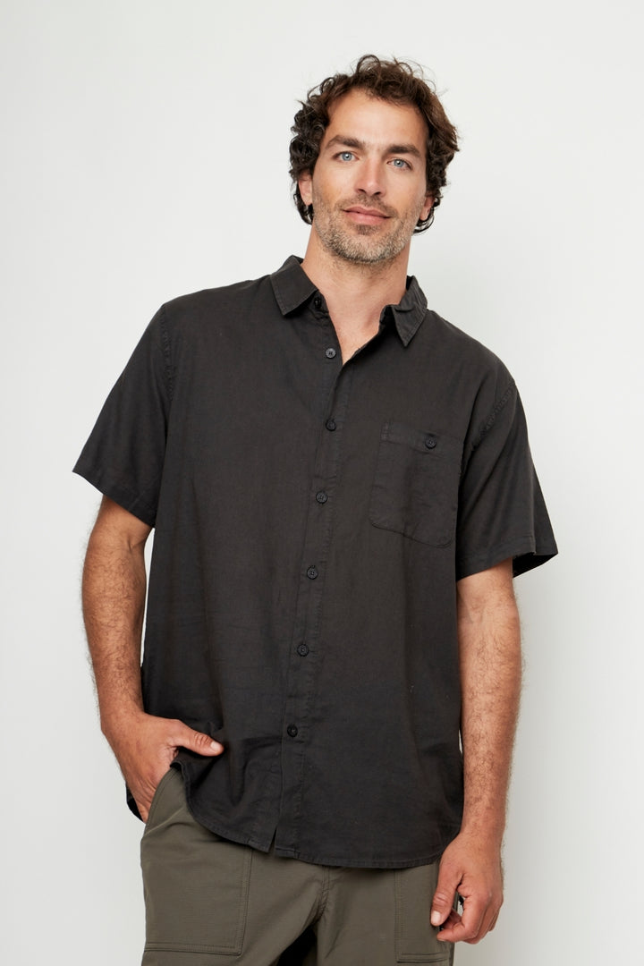 Camisa Pinco Orgánica Negra Hombre