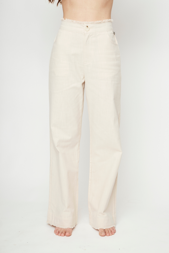 Pantalón Esme Orgánico Beige Mujer