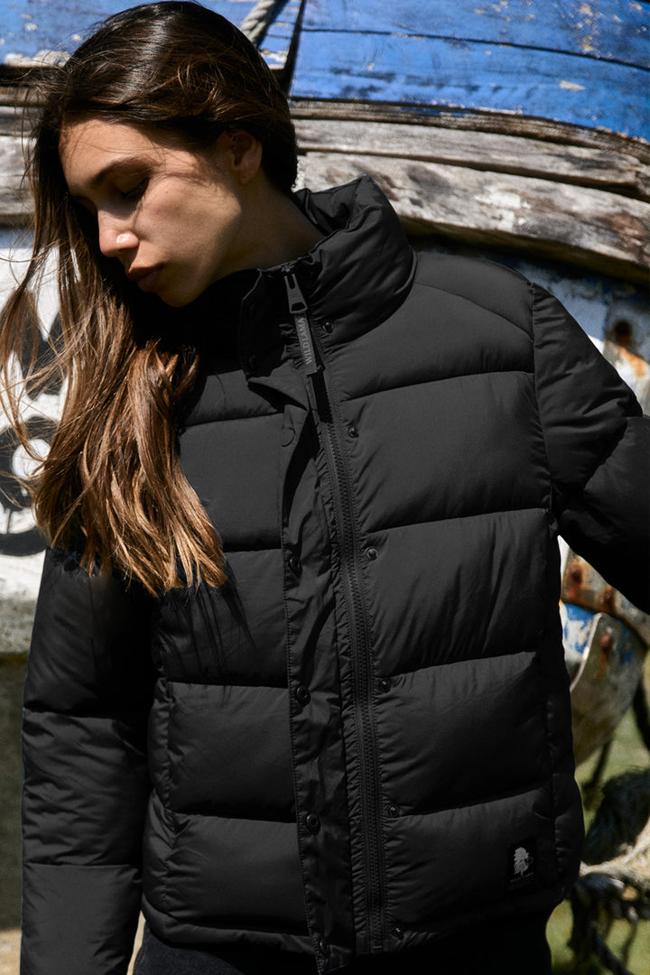 Parka Essential Puffa Reciclada Negro Mujer