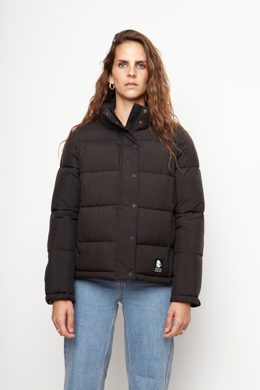 Parka Essential Puffa Reciclada Negro Mujer