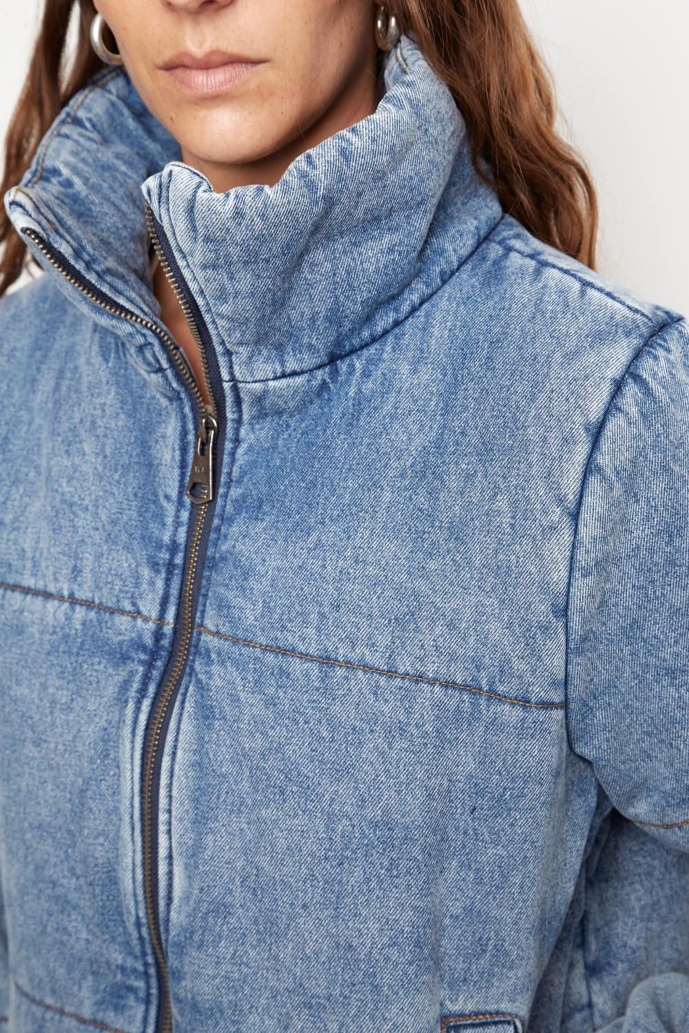 Parka Puffa Jeans Silveria Orgánica Denim Mujer