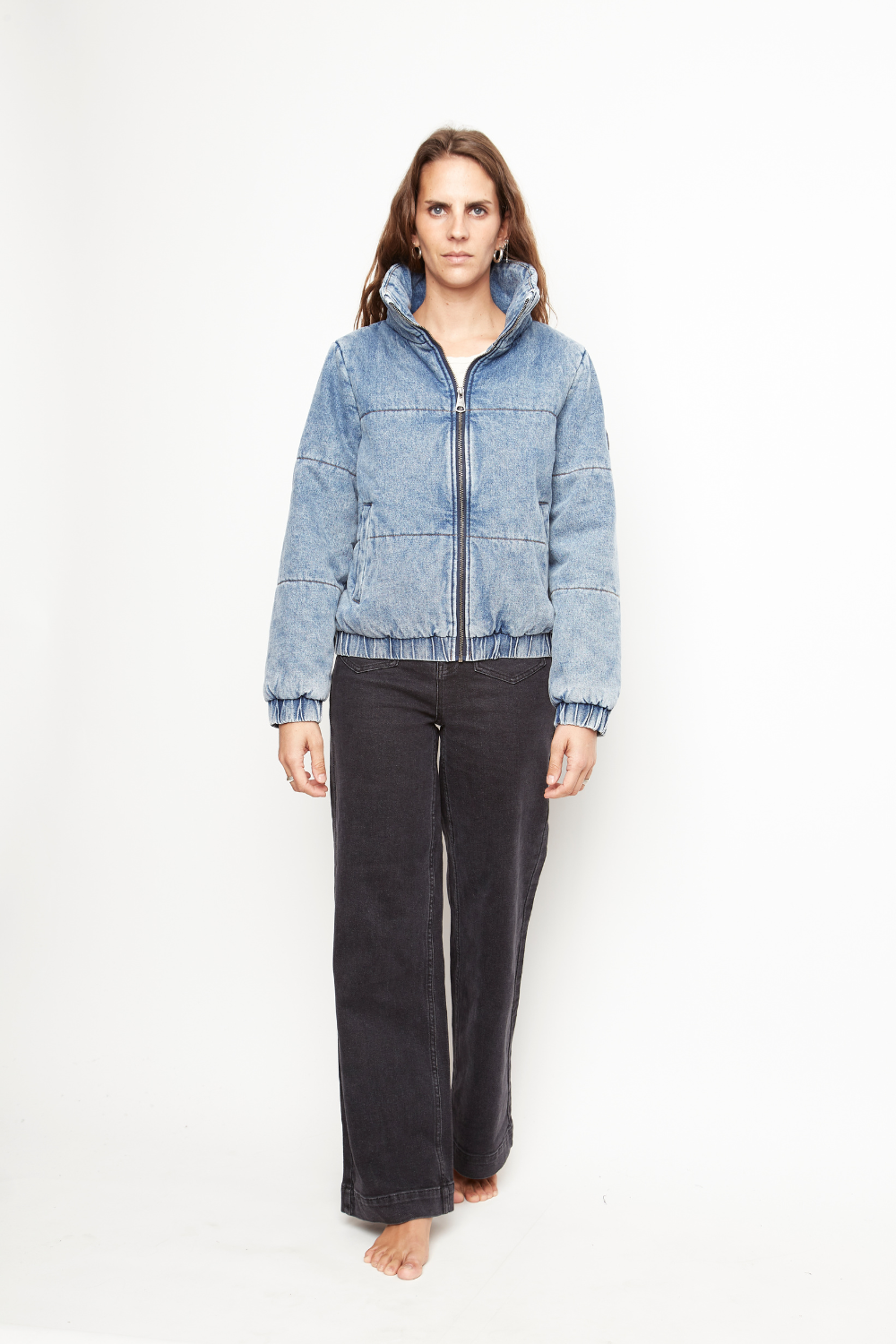 Parka Puffa Jeans Silveria Orgánica Denim Mujer