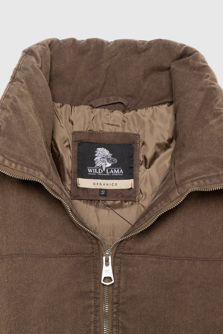 Parka Puffa Silveria Orgánica Café Mujer