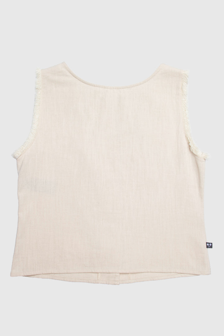 Polera Elo Orgánica Beige Mujer