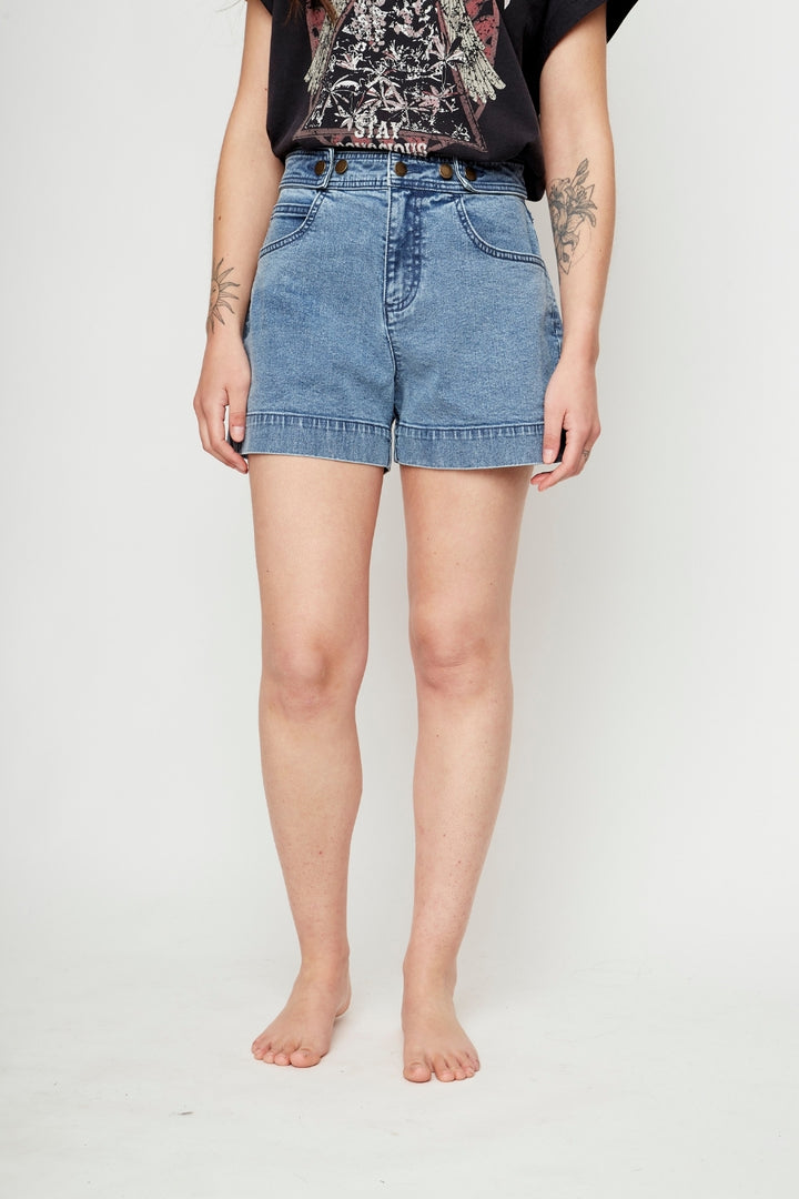 Short Noru Orgánico Denim Mujer