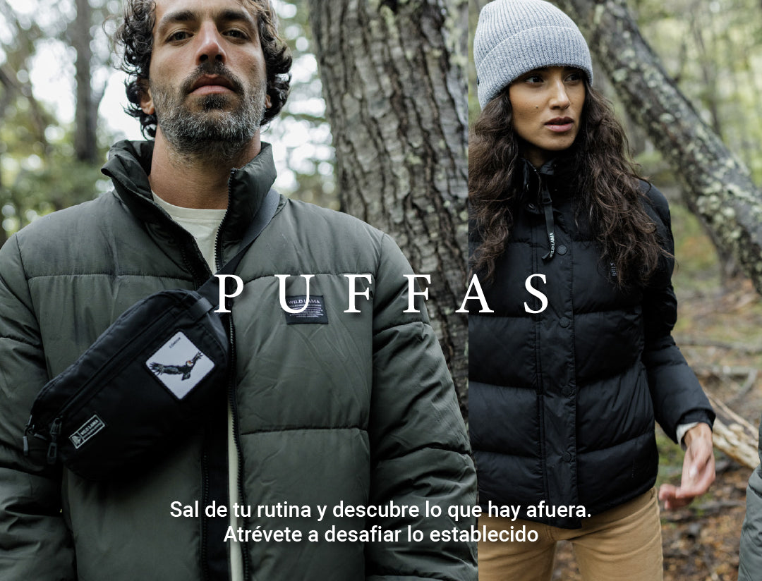 Coleccion de Puffas Recicladas y Organicas Wild Lama