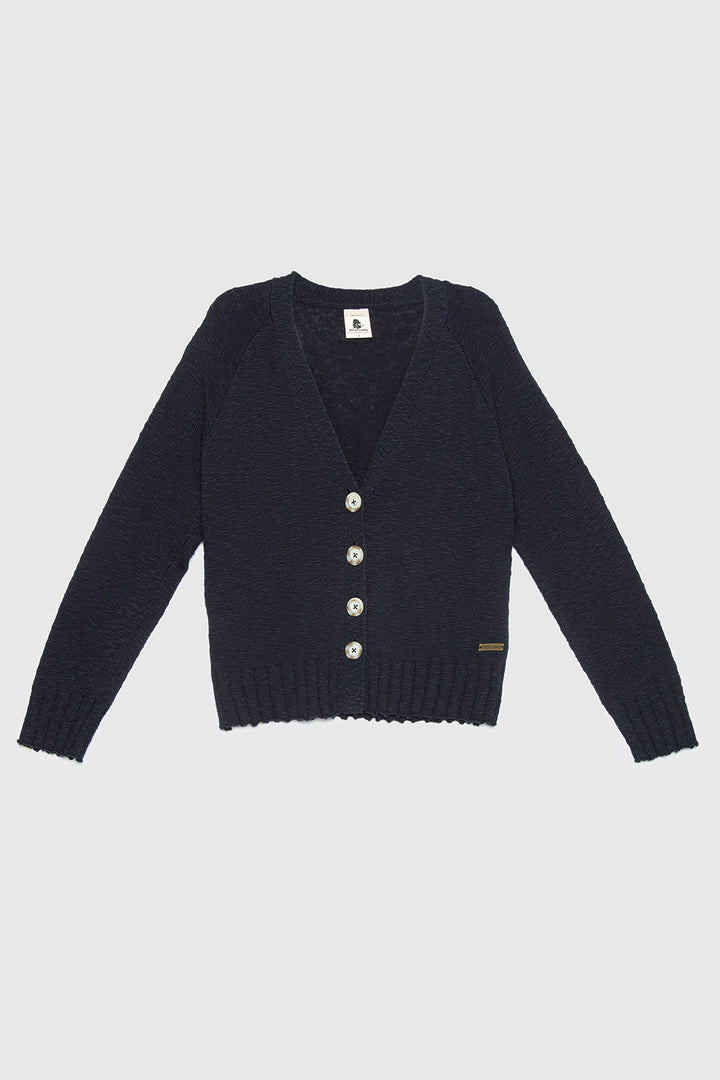 Cardigan Nola Orgánico Gris Oscuro Mujer