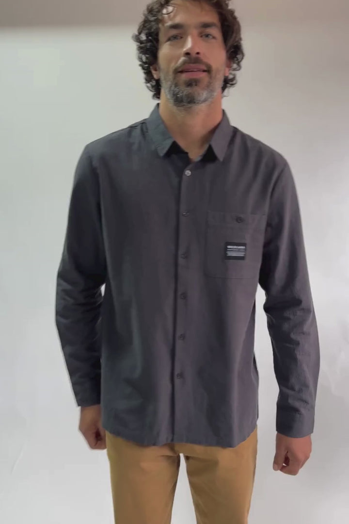 Camisa Vako Orgánica Gris Hombre