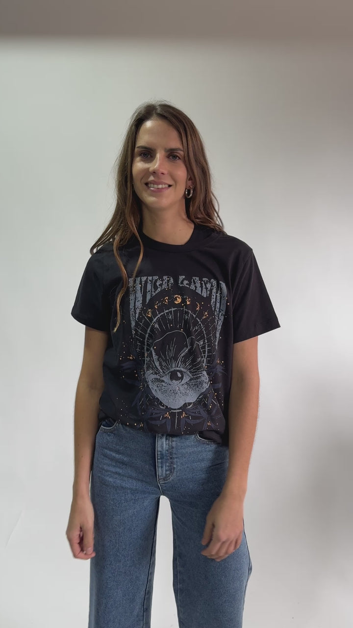 Polera Rovena Orgánica Negra Mujer