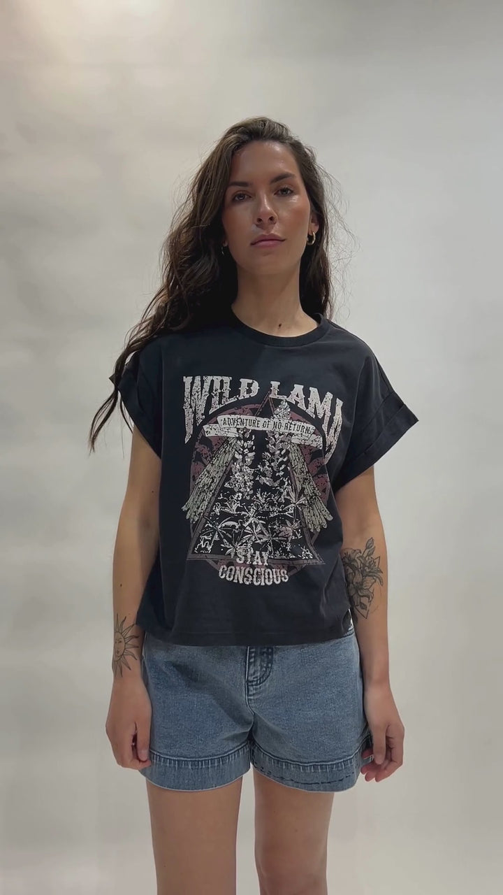 Polera Nirva Orgánica Negra Mujer