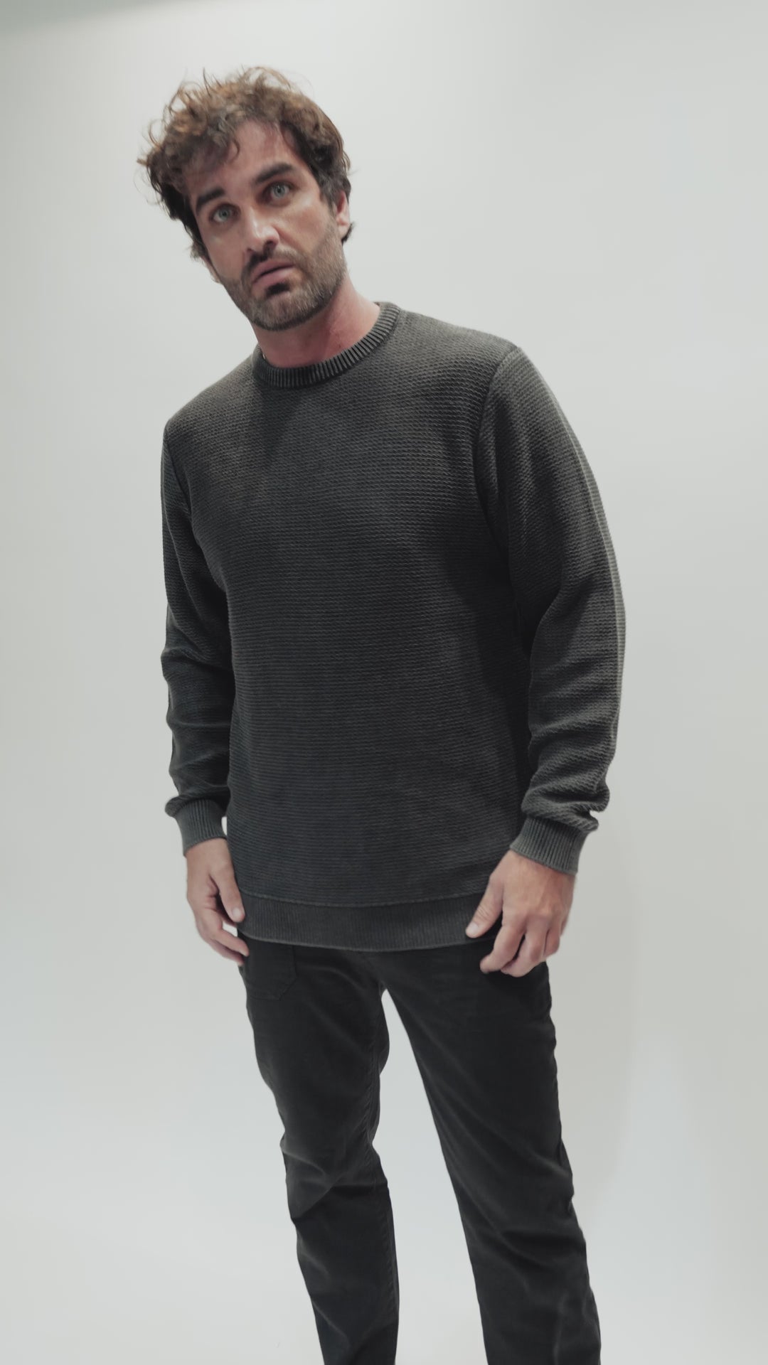 Sweater Rob Orgánico Negro Hombre