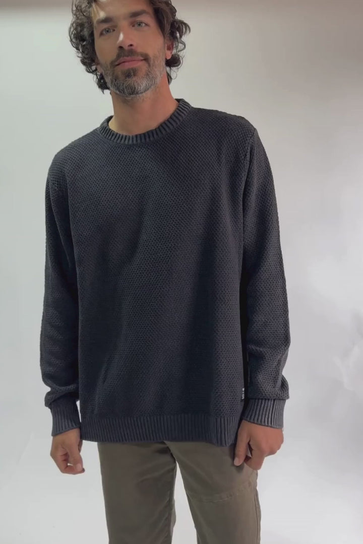 Sweater Rau Orgánico Negro Hombre