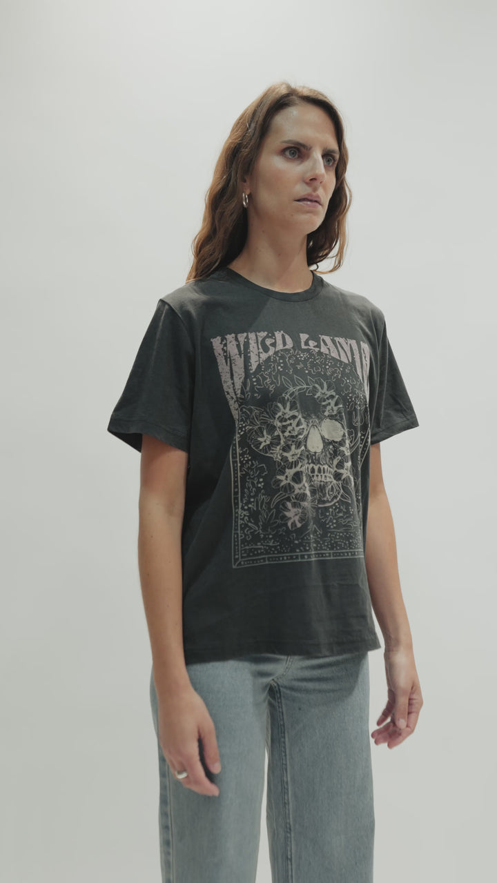 Polera Genovesa Organica Negra Mujer