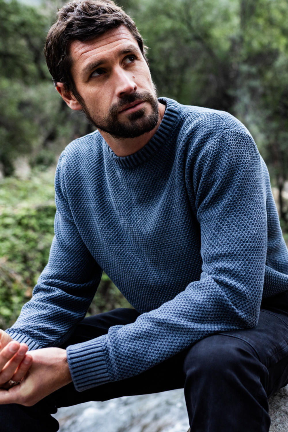 Sweater Rau Orgánico Azul Hombre