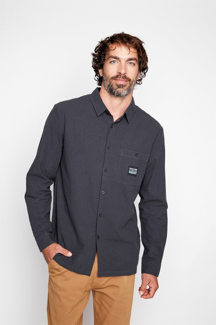 Camisa Vako Orgánica Gris Hombre