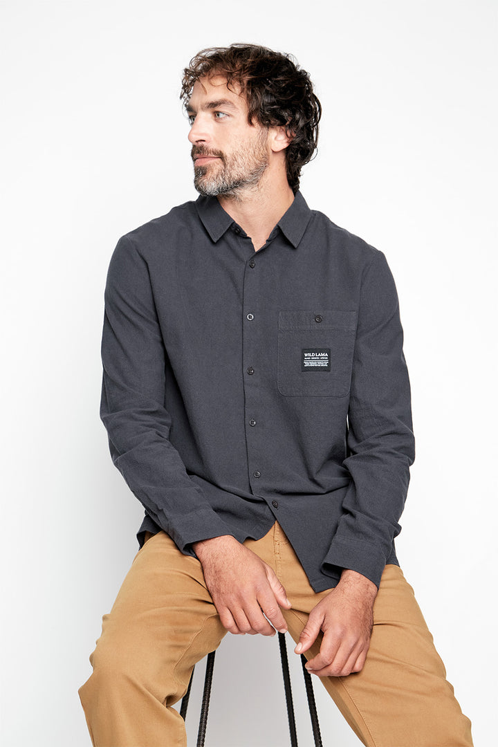 Camisa Vako Orgánica Gris Hombre