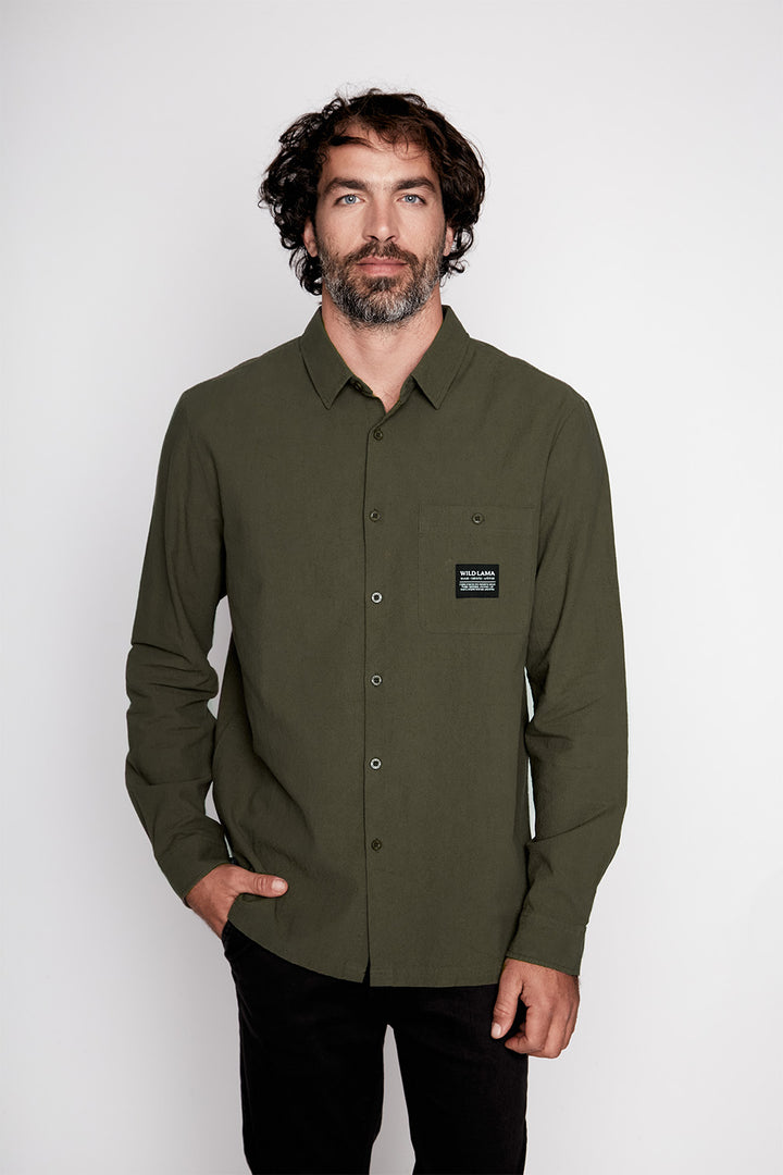 Camisa Vako Orgánica Verde Hombre