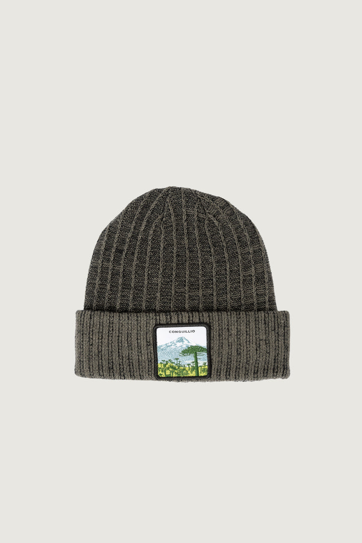 Gorro Conguillio Ribbed Reciclado Fit Medio Negro | Wild Lama